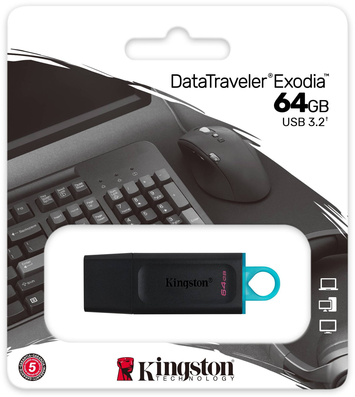 Vanjska memorija USB-A 3.2 Kingston DT Exodia, 64Gb DTX/64GB