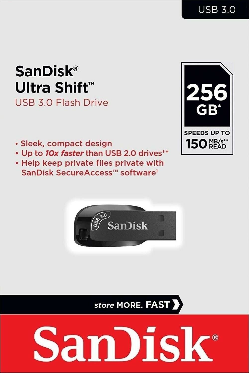 Vanjska memorija USB-A 3.2 SanDisk Ultra Shift, 256Gb SDCZ410-256G-G46