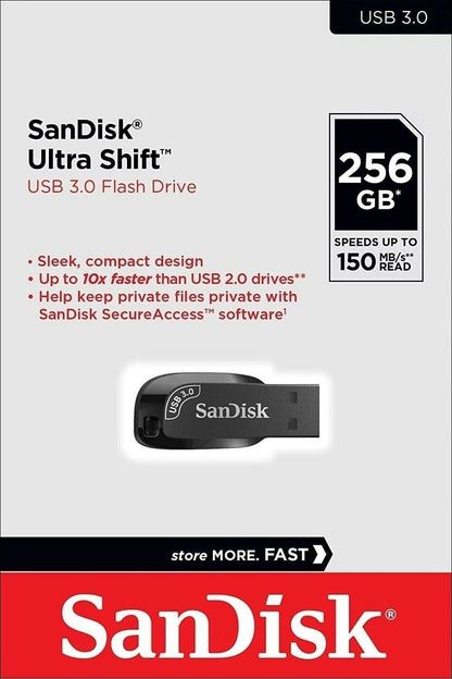 Vanjska memorija USB-A 3.2 SanDisk Ultra Shift, 256Gb SDCZ410-256G-G46