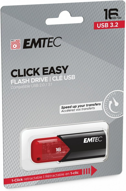 Vanjska memorija USB-A 3.2 Emtec B110 Click Easy, 16Gb ECMMD16GB113