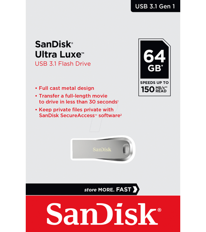 Vanjska memorija USB-A 3.2 SanDisk Ultra Luxe, 64Gb SDCZ74-064G-G46