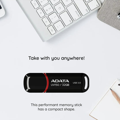 Vanjska USB-A 3.2 memorija Adata UV150, 128 GB AUV150-128G-RBK