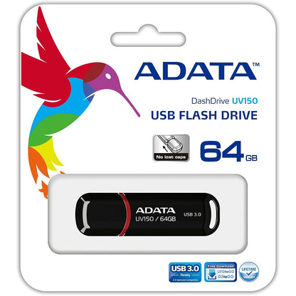 Vanjska USB-A 3.2 memorija Adata UV150, 64 GB AUV150-64G-RBK