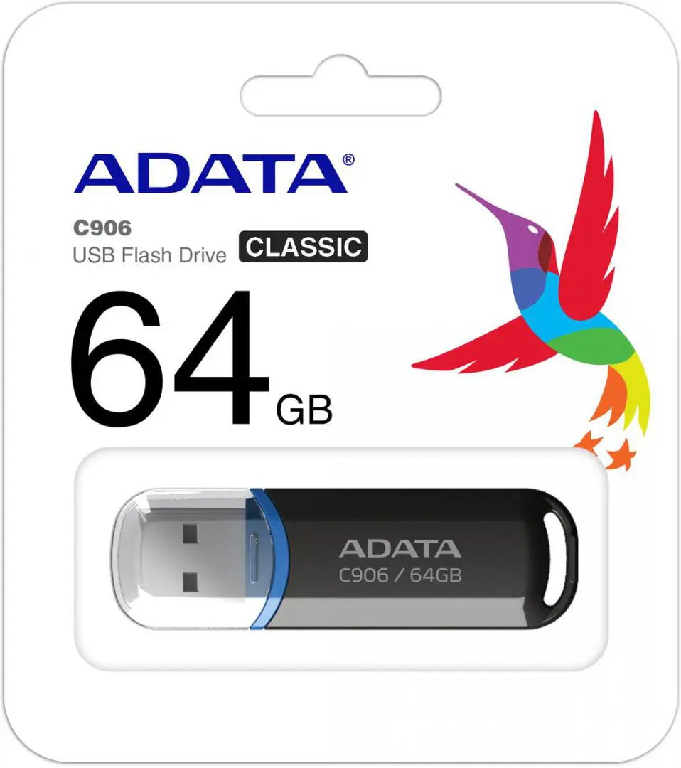 Vanjska memorija USB-A Adata C906, 64Gb AC906-64G-RBK