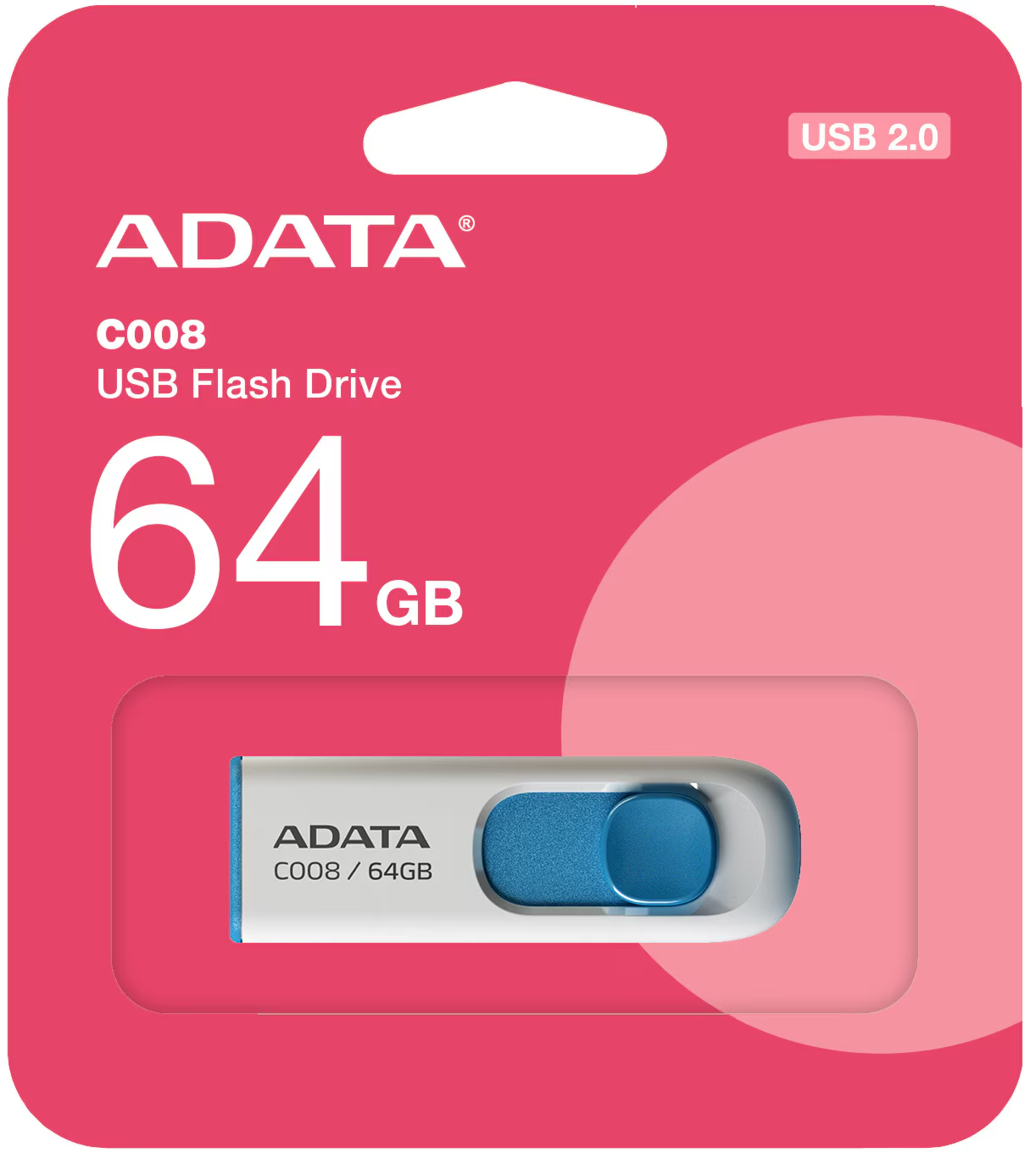 Vanjska memorija USB-A Adata C008, 64Gb AC008-64G-RWE