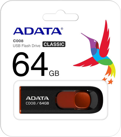 Vanjska memorija USB-A Adata C008, 64Gb AC008-64G-RKD