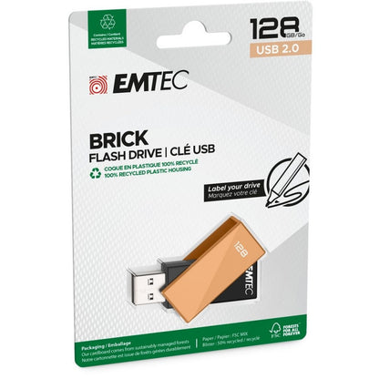 Vanjska memorija USB-A Emtec C350 Brick, 128Gb ECMMD128GC352