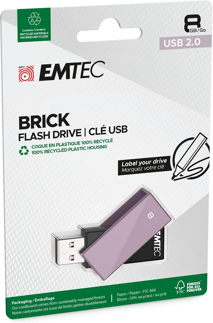 Vanjska memorija USB-A Emtec C350 Brick, 8Gb ECMMD8GC352