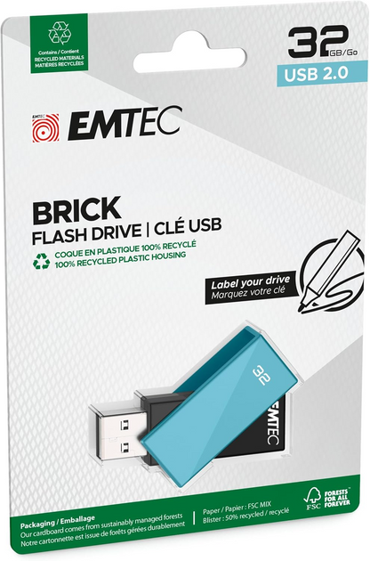 Vanjska memorija USB-A Emtec C350 Brick, 32Gb ECMMD32GC352
