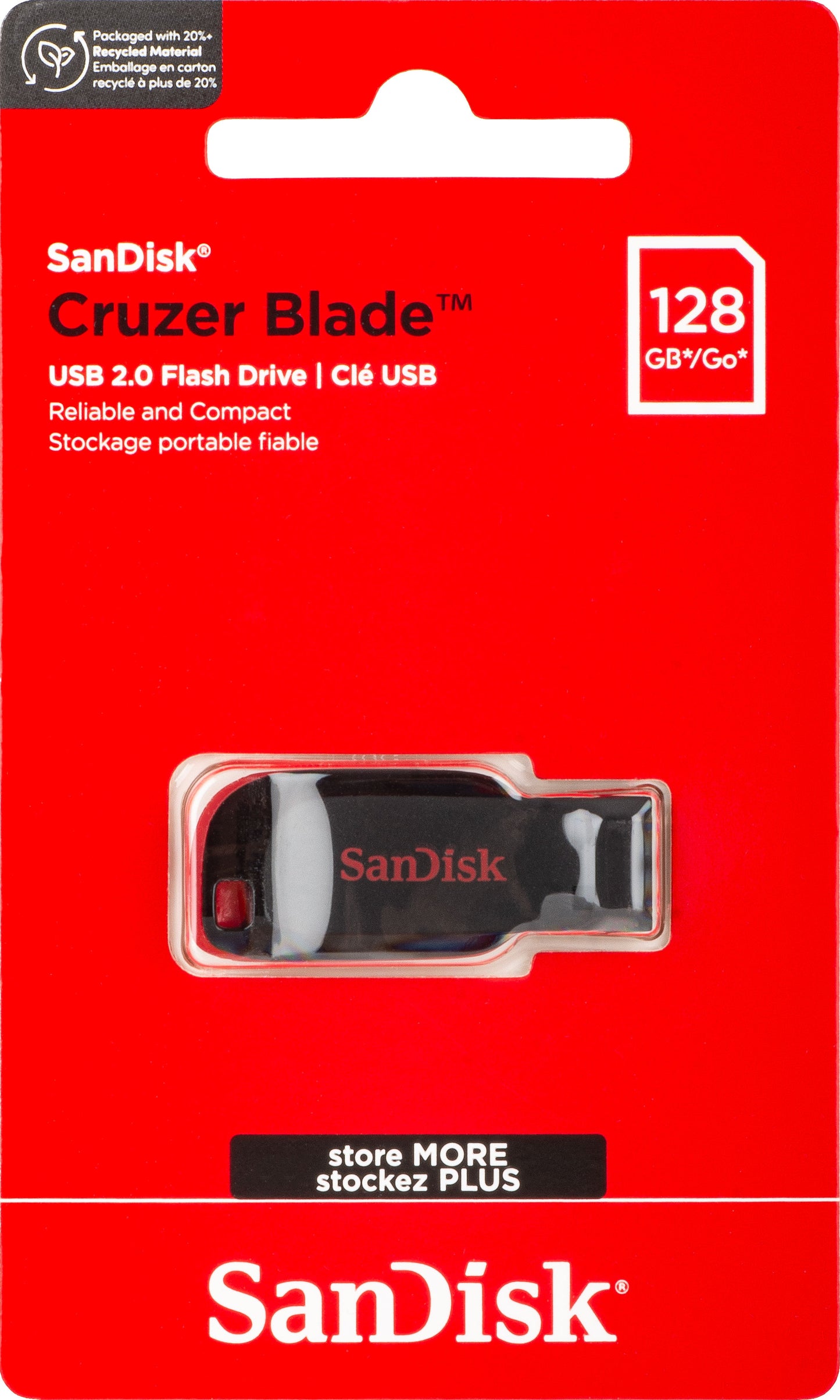 Vanjska memorija USB-A SanDisk Cruzer Blade, 128Gb SDCZ50-128G-B35