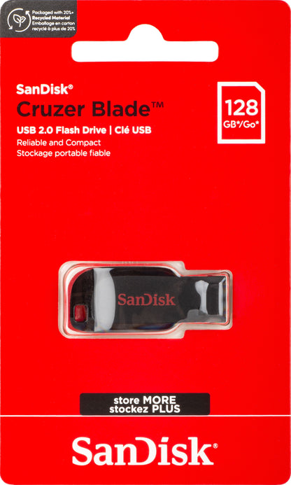 Vanjska memorija USB-A SanDisk Cruzer Blade, 128Gb SDCZ50-128G-B35