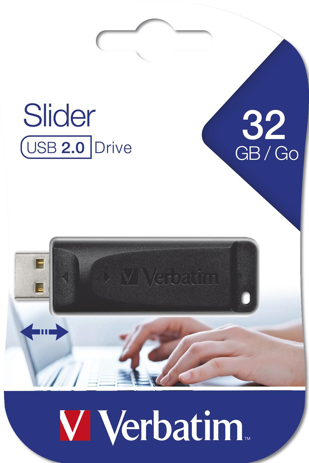 Vanjska memorija USB-A Verbatim PenDrive Slider, 32Gb 98697