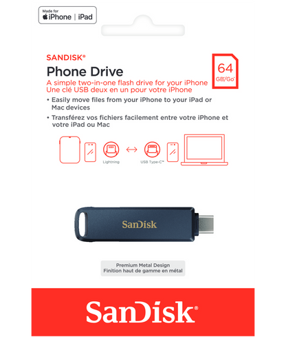 Vanjska memorija USB-C / Lightning SanDisk Phone Drive, 64Gb SDIXD0N-064G-GN6NN