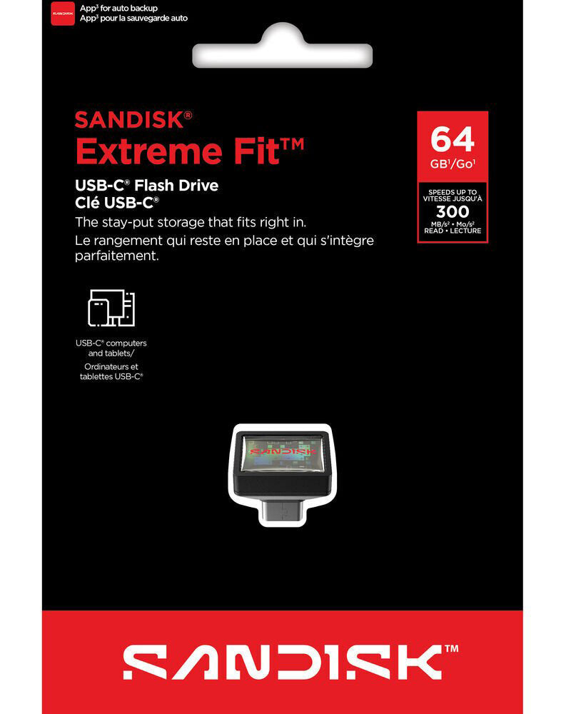 Vanjska memorija USB-C SanDisk Extreme Fit, 64Gb SDCZ530-064G-G46