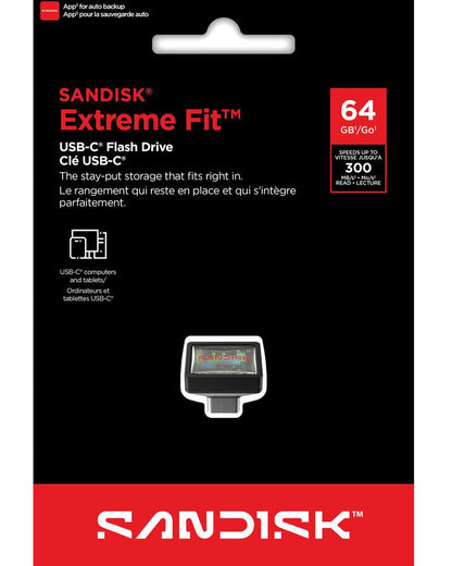 Vanjska memorija USB-C SanDisk Extreme Fit, 64Gb SDCZ530-064G-G46