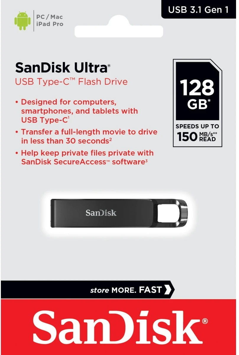 Vanjska memorija USB-C SanDisk Ultra, 128Gb SDCZ460-128G-G46