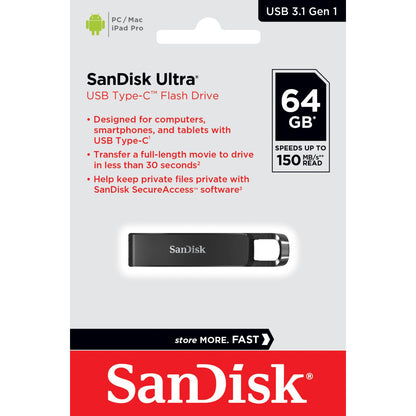 Vanjska memorija USB-C SanDisk Ultra, 64Gb SDCZ460-064G-G46