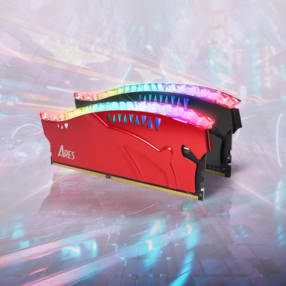 Memorija RAM Dato Ares Armor Lite, DDR5, RGB, 16GB, 7200Mhz, Crvena ARB16G5R72