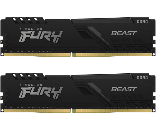 Memorija RAM Kingston Fury Beast, DDR4, 2 x 16GB, 3200MHz KF432C16BBK2/32