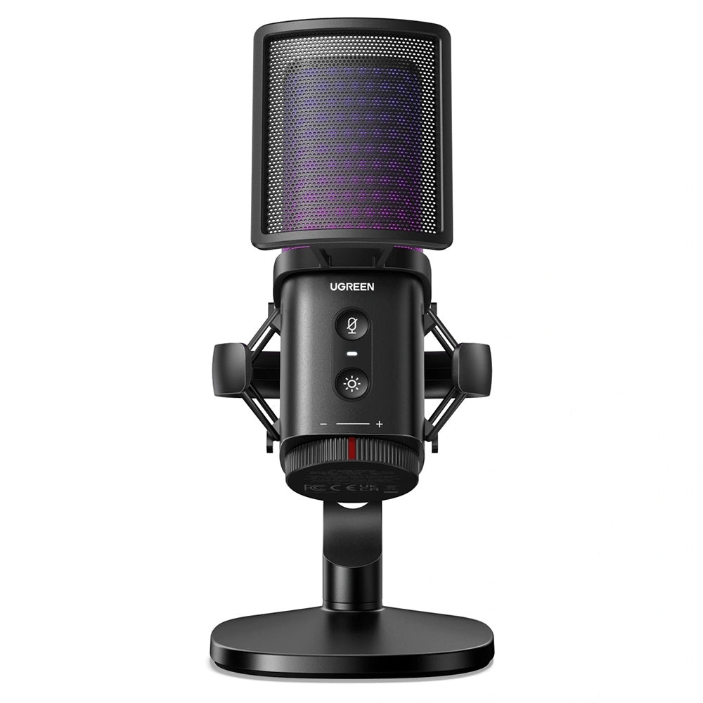 Mikrofon Cardioid UGREEN CM581 (65629), RGB, USB-C, 1.5m, Crni