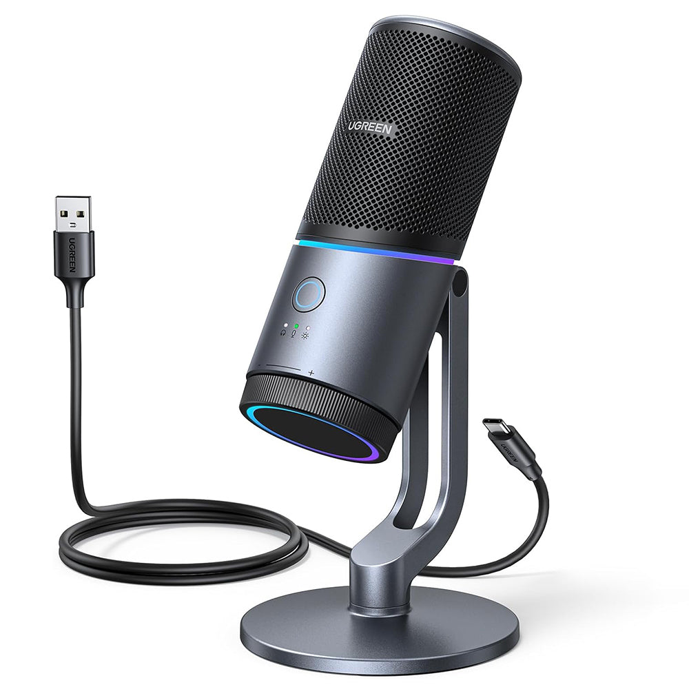 Kardioidni mikrofon UGREEN CM769 (35629), RGB, USB-A, 2m, Crna