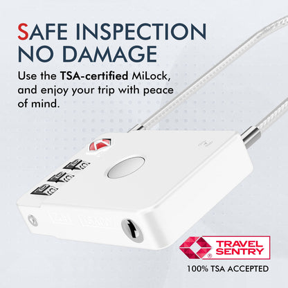 MiLi SmartTag MiLock Luggage za iOS Series, Bijela HD-P16-L