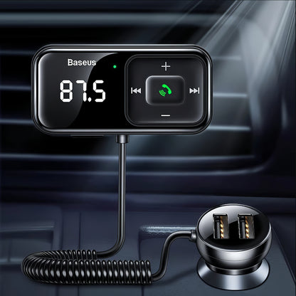 FM Bluetooth modulator Baseus T-Typed, 2 x USB-A CCMT000201