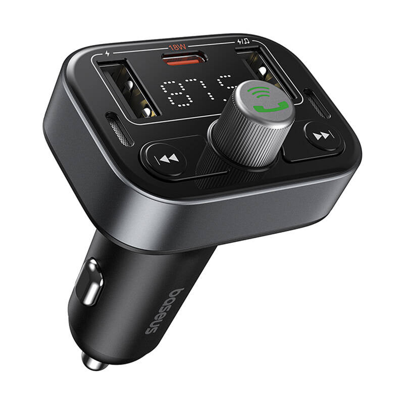 FM Bluetooth modulator Baseus S-09 Pro, 2 x USB-A - 1 x USB-C C10762200113-00