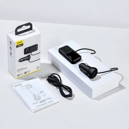FM Bluetooth modulator Baseus T-Typed, 2 x USB-A CCMT000201