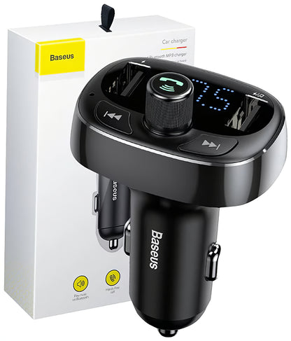 FM Bluetooth modulator Baseus S-09, 2 x USB-A - 1 x microSD