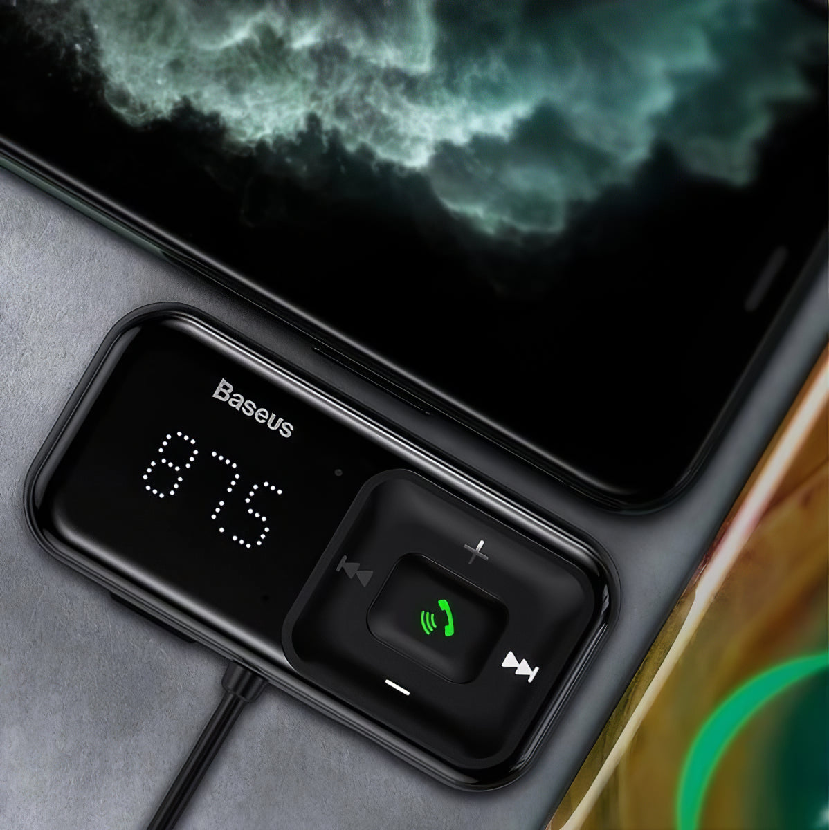 FM Bluetooth modulator Baseus T-Typed, 2 x USB-A CCMT000201