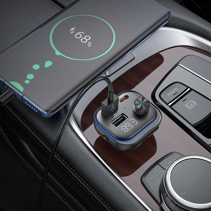 FM Bluetooth modulator Borofone BC54, 2 x USB-A - 1 x USB-C