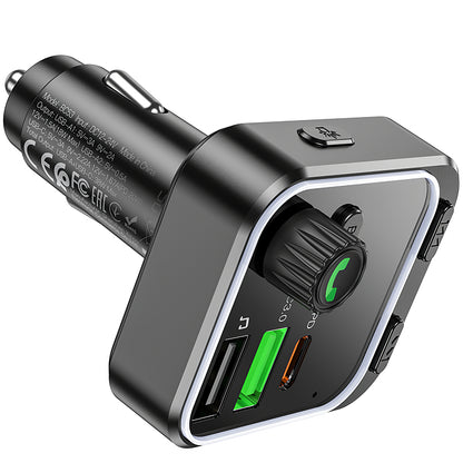 FM Bluetooth modulator Borofone BC53 Highway, 2 x USB-A - 1 x USB-C
