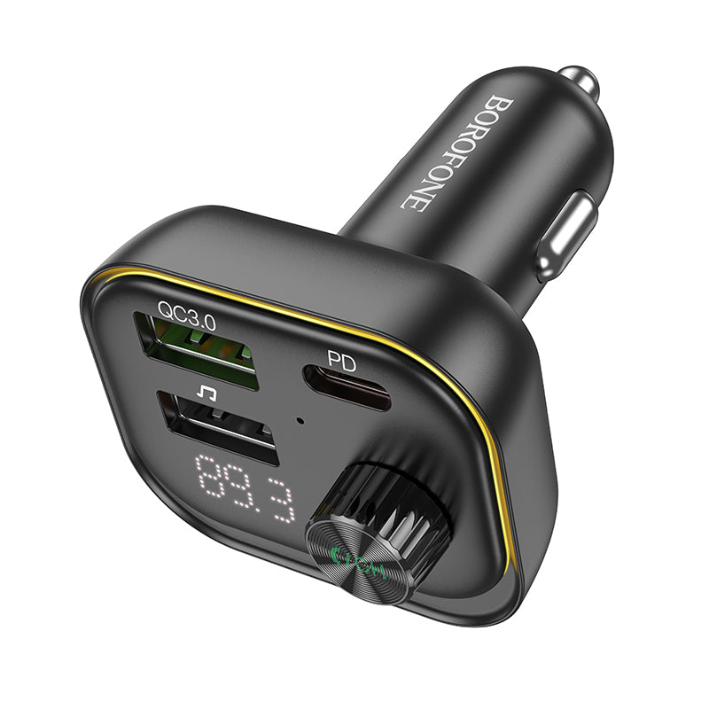 FM Bluetooth modulator Borofone BC54, 2 x USB-A - 1 x USB-C