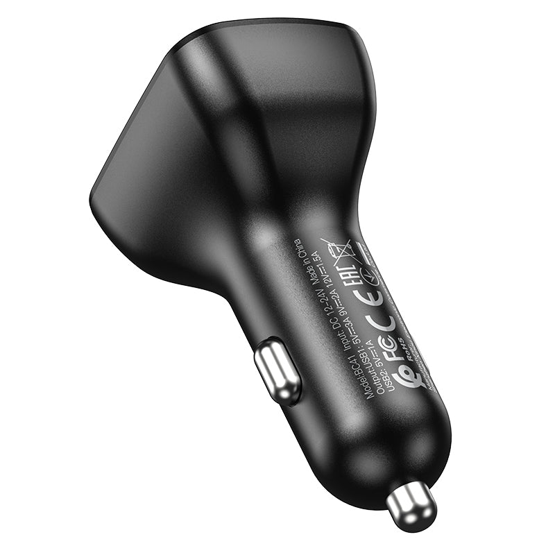 FM Bluetooth modulator Borofone BC41 Eminency, 2 x USB-A - 1 x microSD