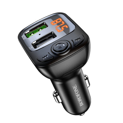 FM Bluetooth modulator Borofone BC41 Eminency, 2 x USB-A - 1 x microSD