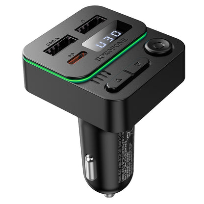 FM Bluetooth modulator Borofone BC60 Hero, 2 x USB-A - 1 x USB-C