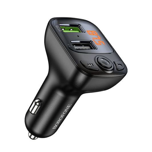 FM Bluetooth modulator Borofone BC41 Eminency, 2 x USB-A - 1 x microSD