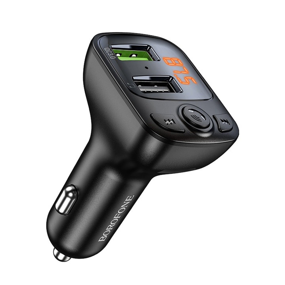 FM Bluetooth modulator Borofone BC41 Eminency, 2 x USB-A - 1 x microSD