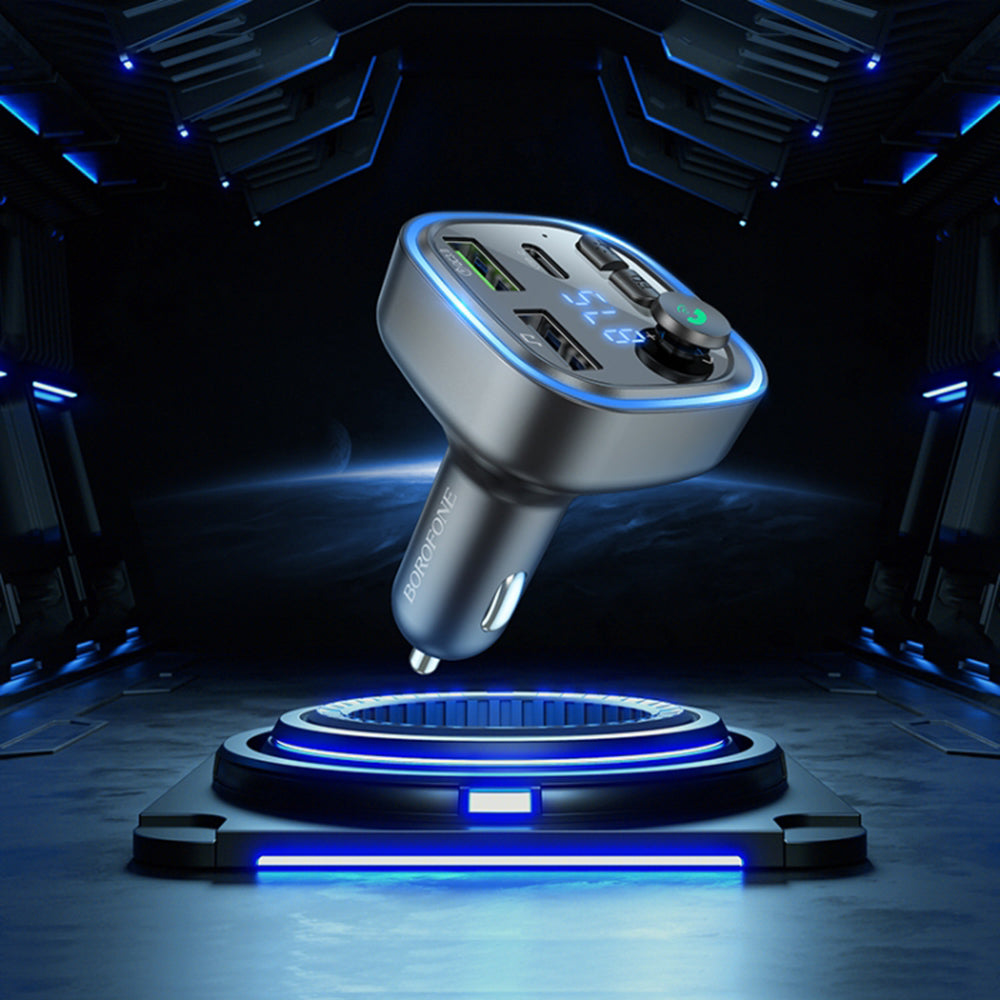 FM Bluetooth modulator Borofone BC48, 2 x USB-A - 1 x USB-C