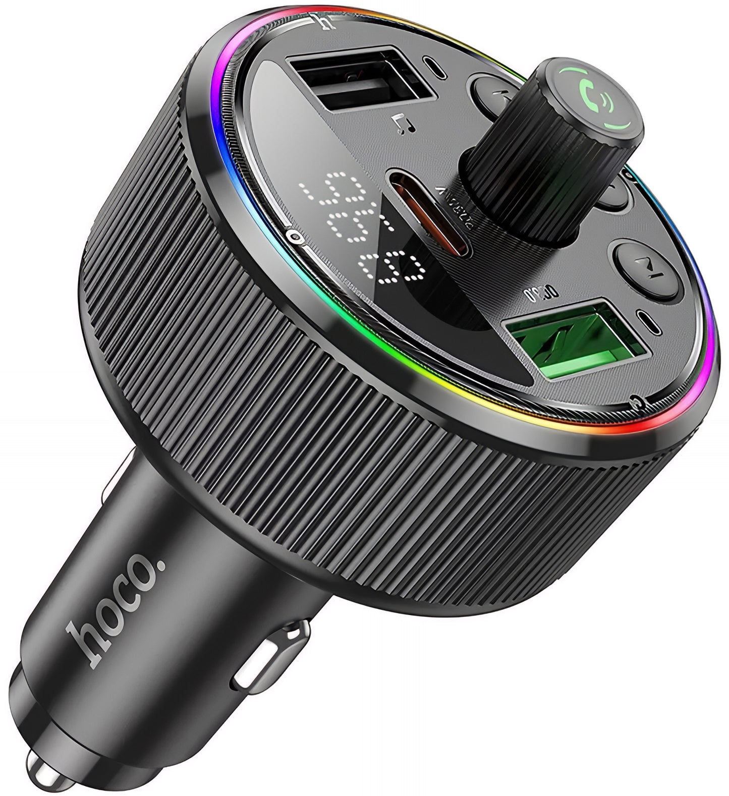 FM Bluetooth modulator HOCO E82, 2 x USB-A - 1 x USB-C