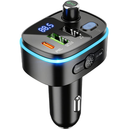 FM Bluetooth modulator HOCO E62 Fast, 2 x USB-A - 1 x USB-C