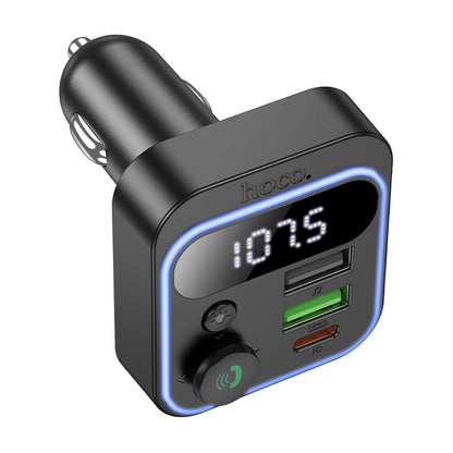 FM Bluetooth modulator HOCO E85, 2 x USB-A - 1 x USB-C