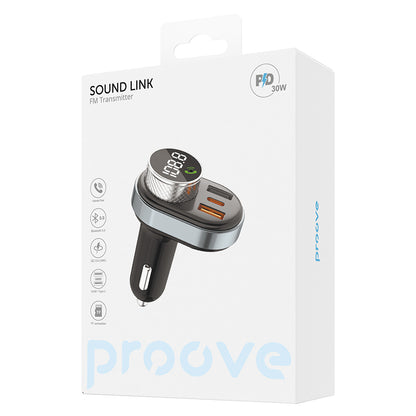 FM Bluetooth modulator Proove, 2 x USB-A - 1 x USB-C - 1 x microSD FMSL30110001