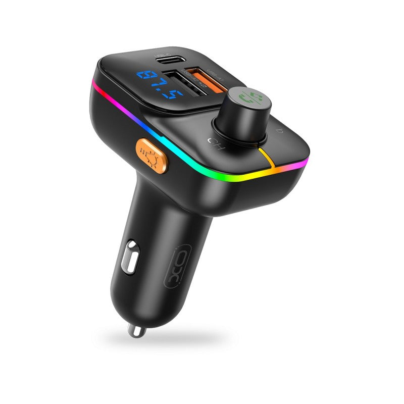 FM Bluetooth modulator XO Design BCC09, 2 x USB-A - 1 x USB-C - 1 x microSD