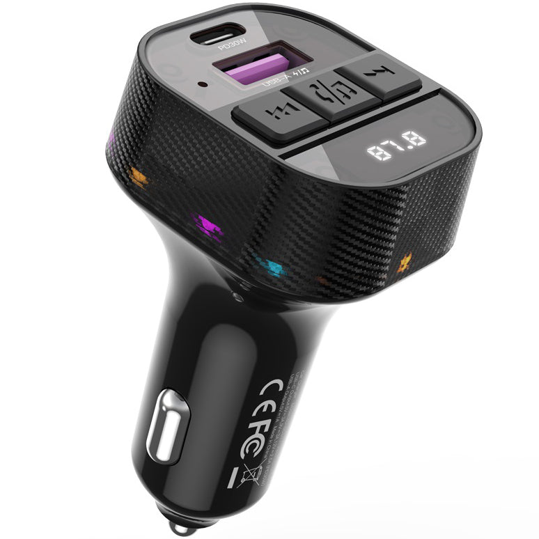 FM Bluetooth modulator XO Design BCC17-3, 1 x USB-A - 1 x USB-C