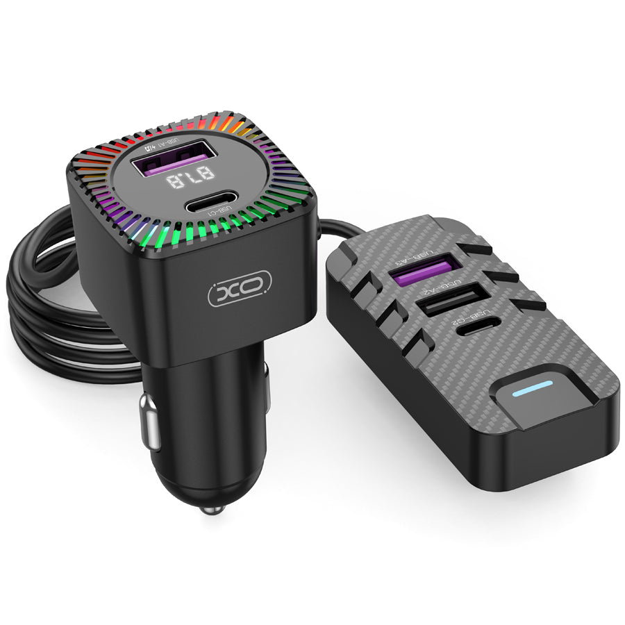 FM Bluetooth modulator XO Design BCC13, 2 x USB-C - 3 x USB-A