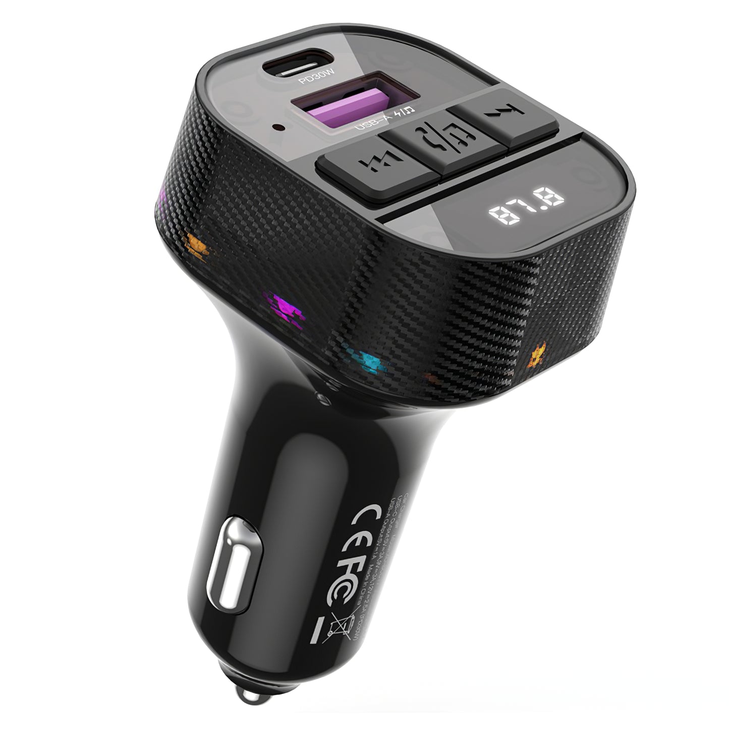 FM Bluetooth modulator XO Design BCC17, 1 x USB-A - 1 x USB-C