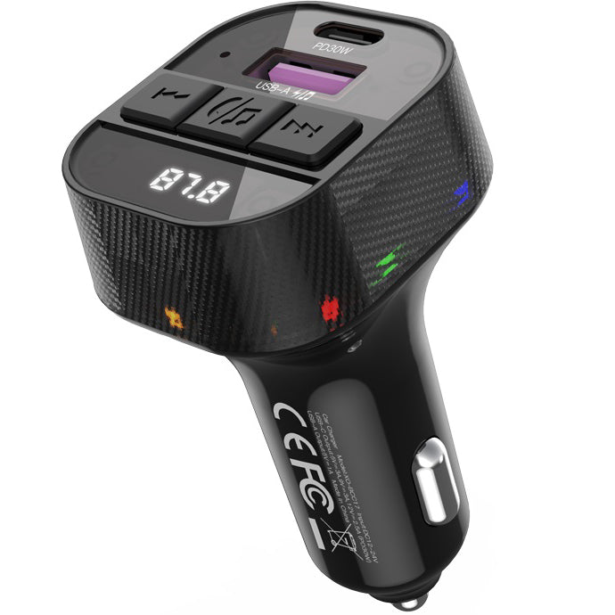 FM Bluetooth modulator XO Design BCC17-3, 1 x USB-A - 1 x USB-C