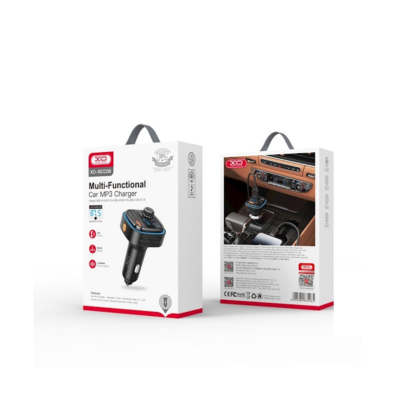FM Bluetooth modulator XO Design BCC08, 2 x USB-A - 1 x USB-C